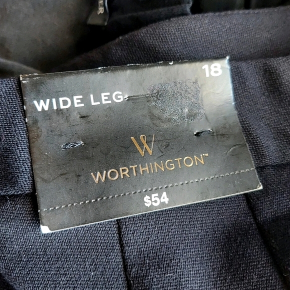 Worthington Womens Pants Size 18 Black Wide Leg Ponte Straight Leg New - Picture 7 of 8